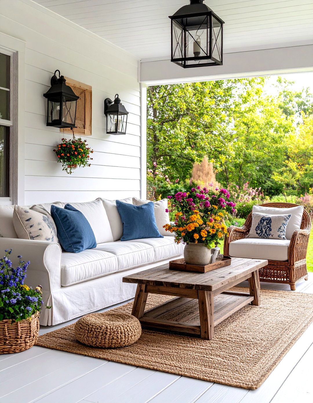 Farmhouse Fresh Porch - 30 3 season porch ideas