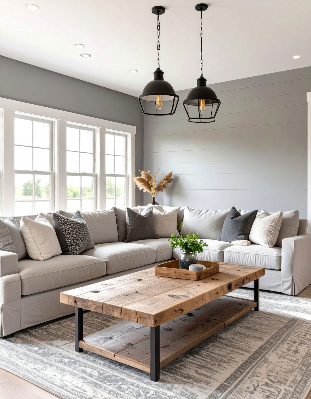 Farmhouse Gray Living Room - 30 gray living room ideas