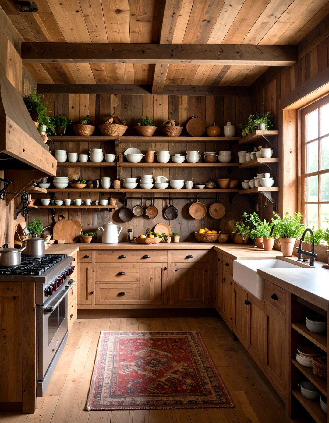 Farmhouse Kitchen Charm with Reclaimed Wood - 30 kitchen wall decor ideas