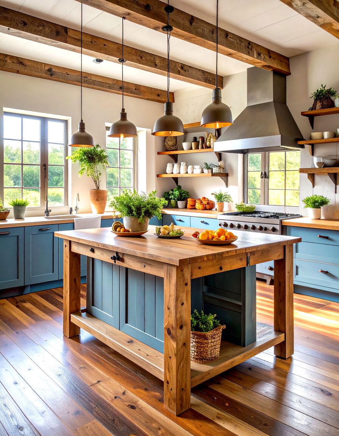 30 Rustic Farmhouse Kitchen Island Ideas for Your Home - We Love Home Blog