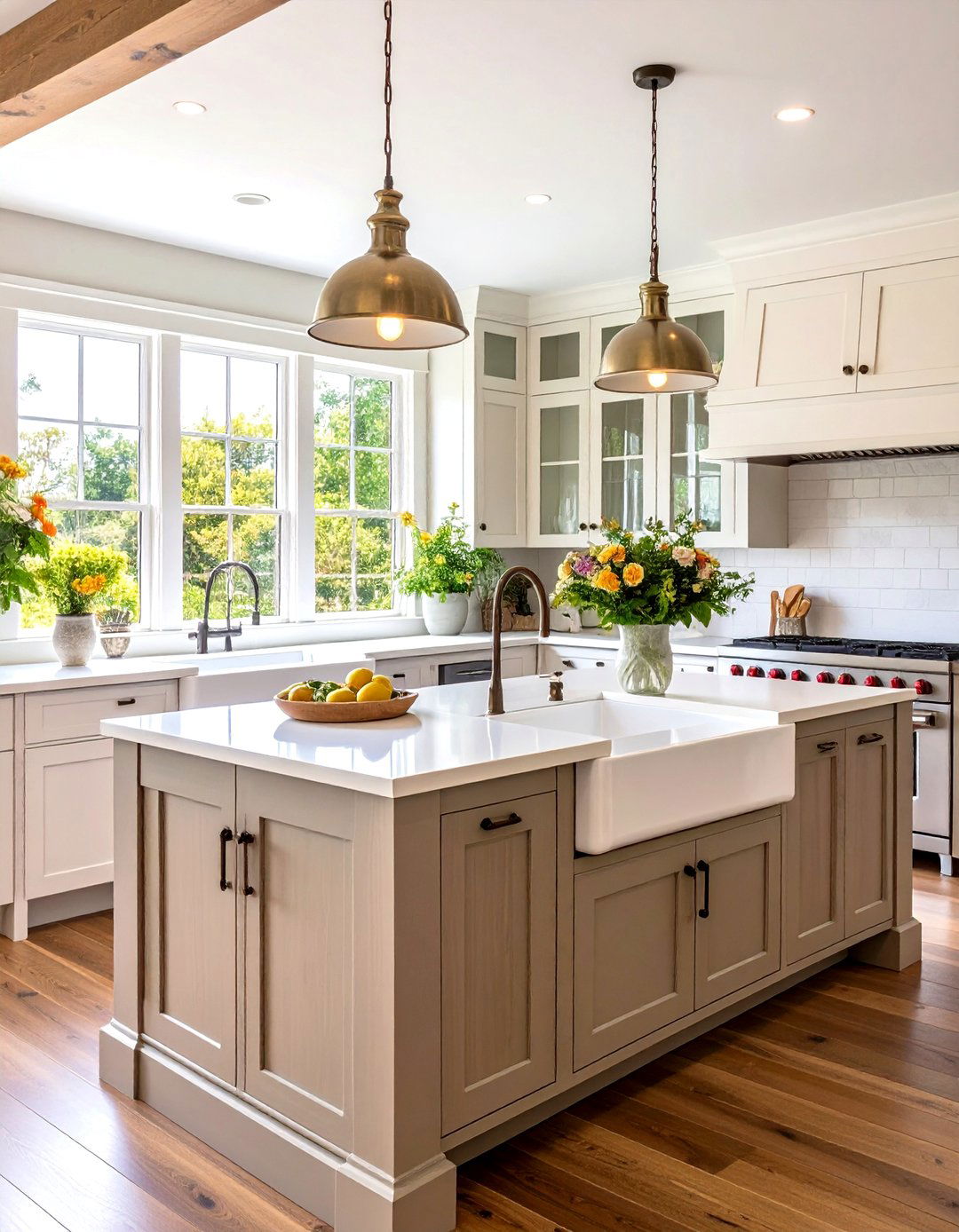 Farmhouse Kitchen Island with a Built in Sink - 30 rustic farmhouse kitchen island ideas