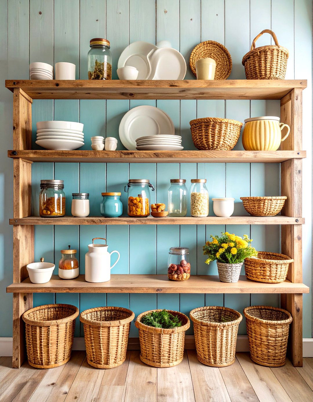 Farmhouse Kitchen Open Shelving - 30 kitchen shelving ideas