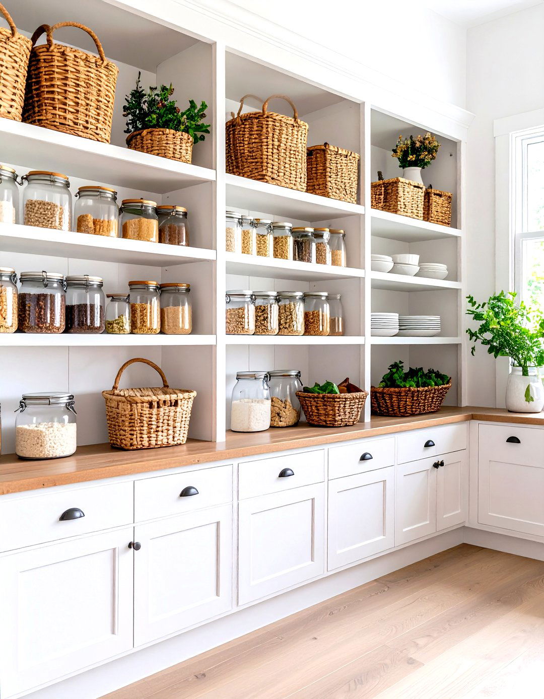 Farmhouse Open Pantry Kitchen Shelves - 30 kitchen shelves ideas