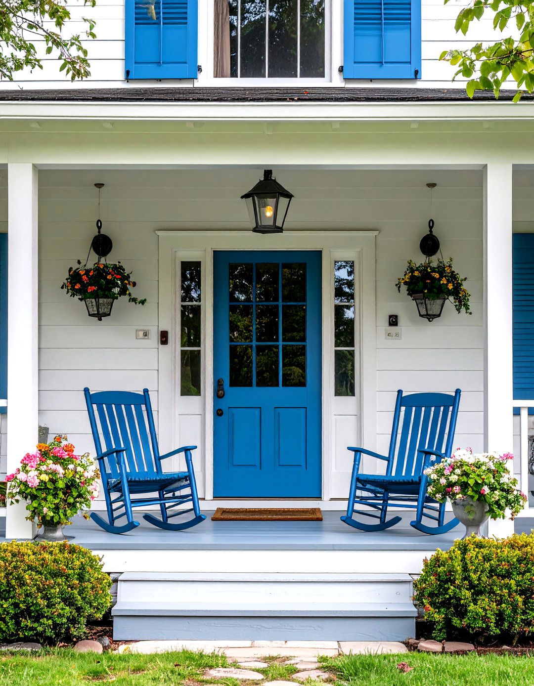 Farmhouse Porch with a Dutch Door - 30 front door porch ideas