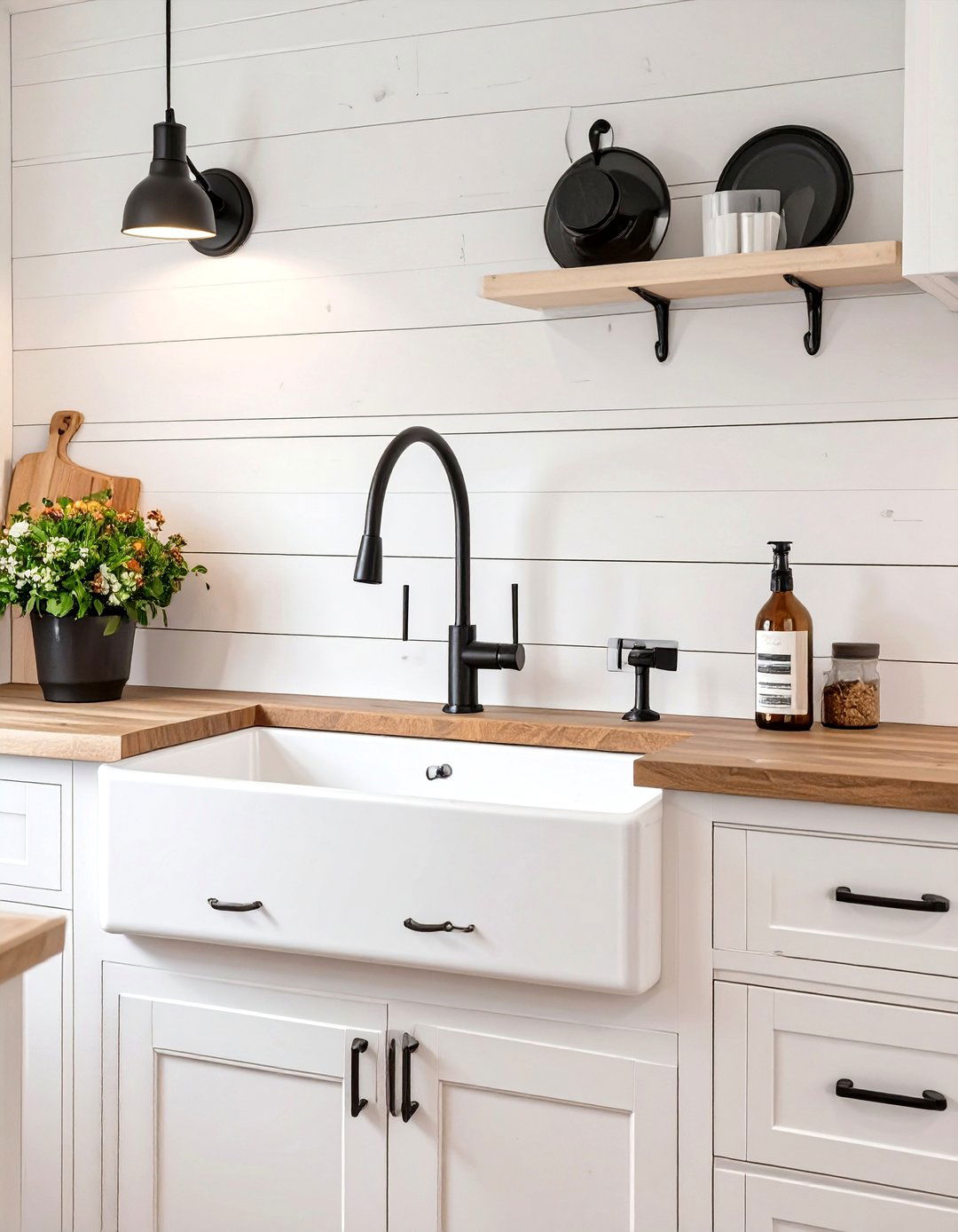Farmhouse Shiplap Backsplash - 30 diy backsplash ideas