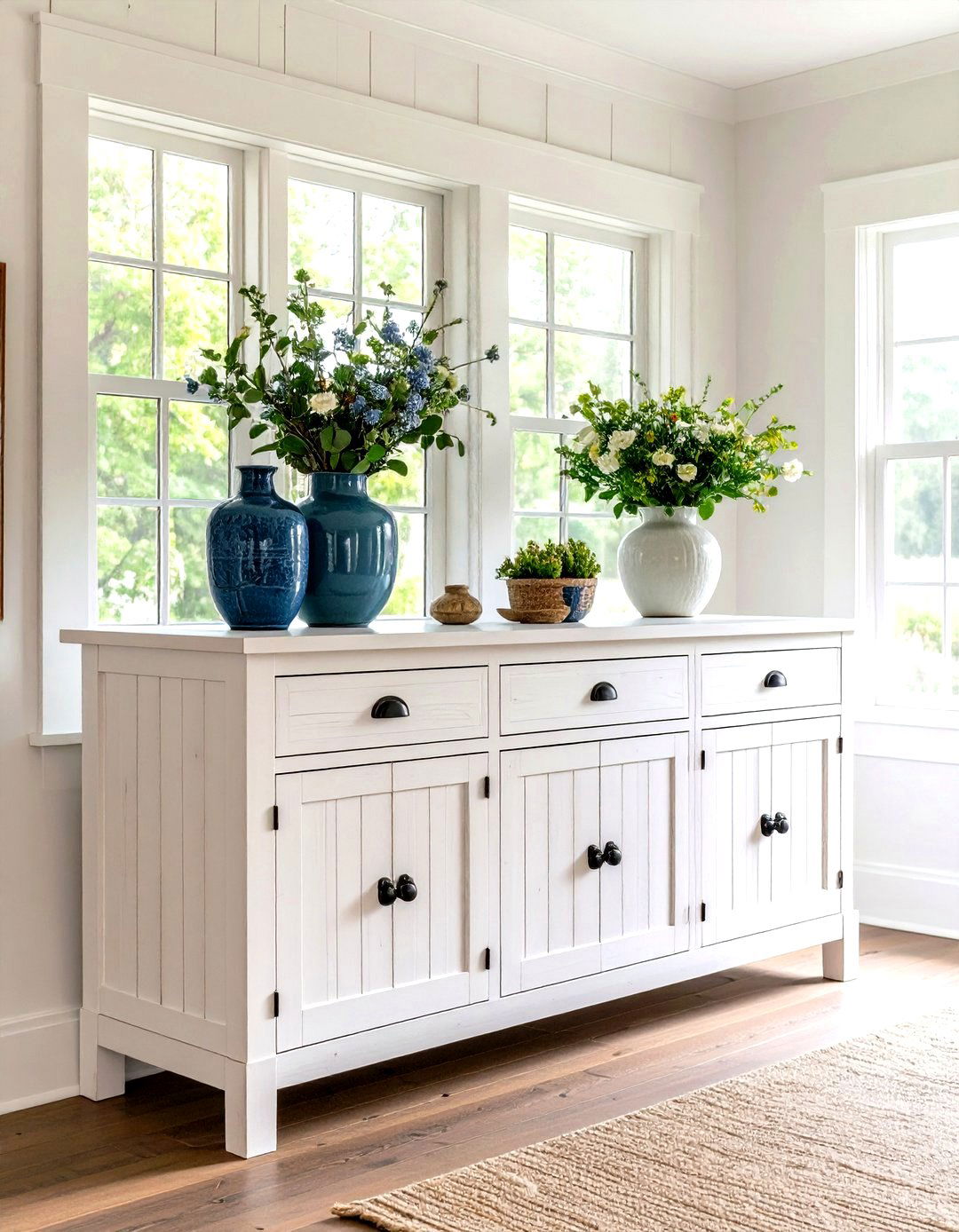 Farmhouse Style Buffet or Sideboard - 30 rustic dining room ideas