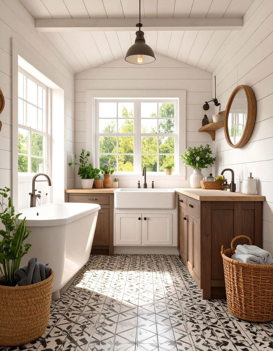Farmhouse Style Laundry Room - 30 narrow laundry room ideas