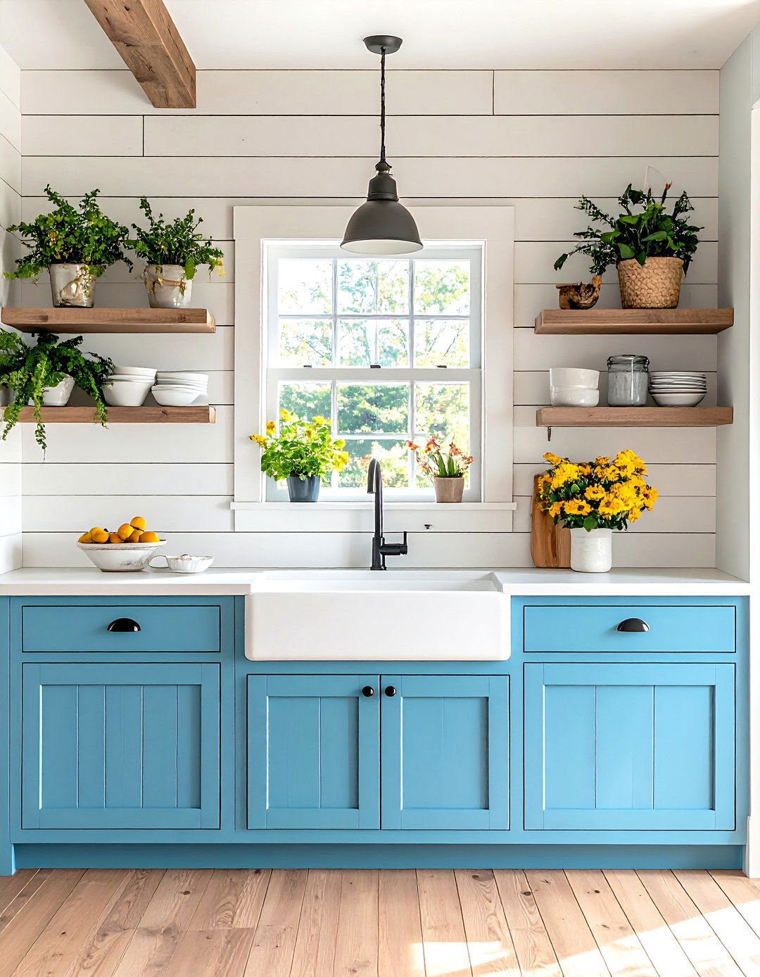 Farmhouse Style Shiplap Backsplash - 30 easy backsplash ideas