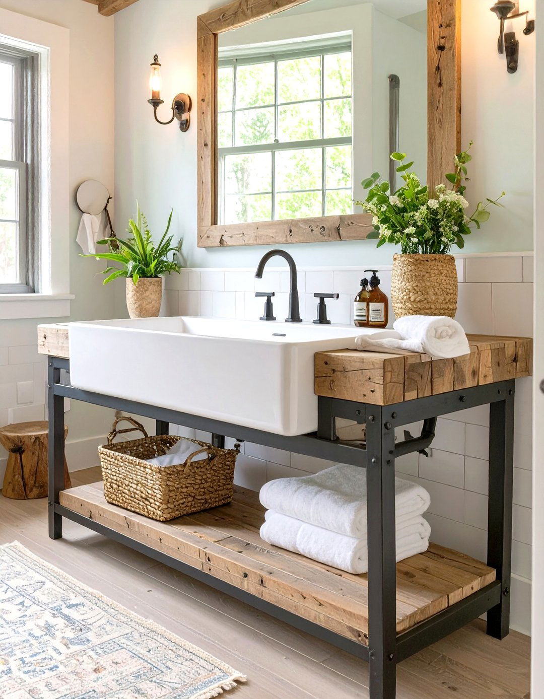 Farmhouse Trough Sink Studio Vanity - 30 studio design collection vanity ideas