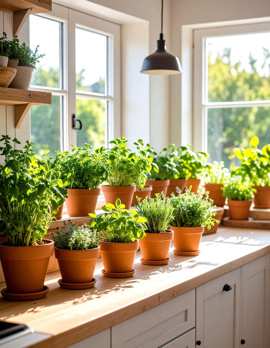 Farmhouse with an Indoor Herb Garden - 30 farmhouse interior design ideas