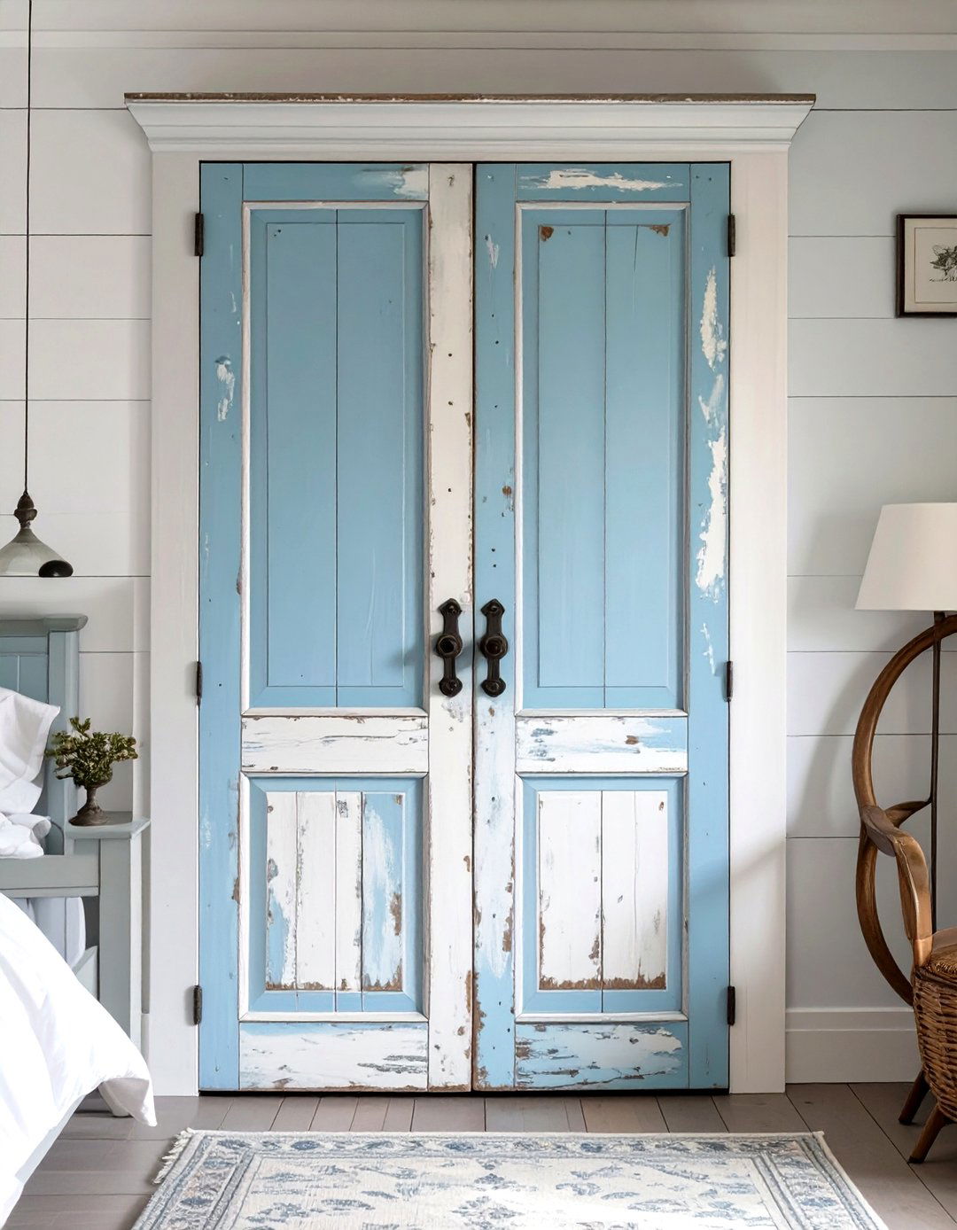 Faux Aged Patina Finish - 30 diy closet door ideas