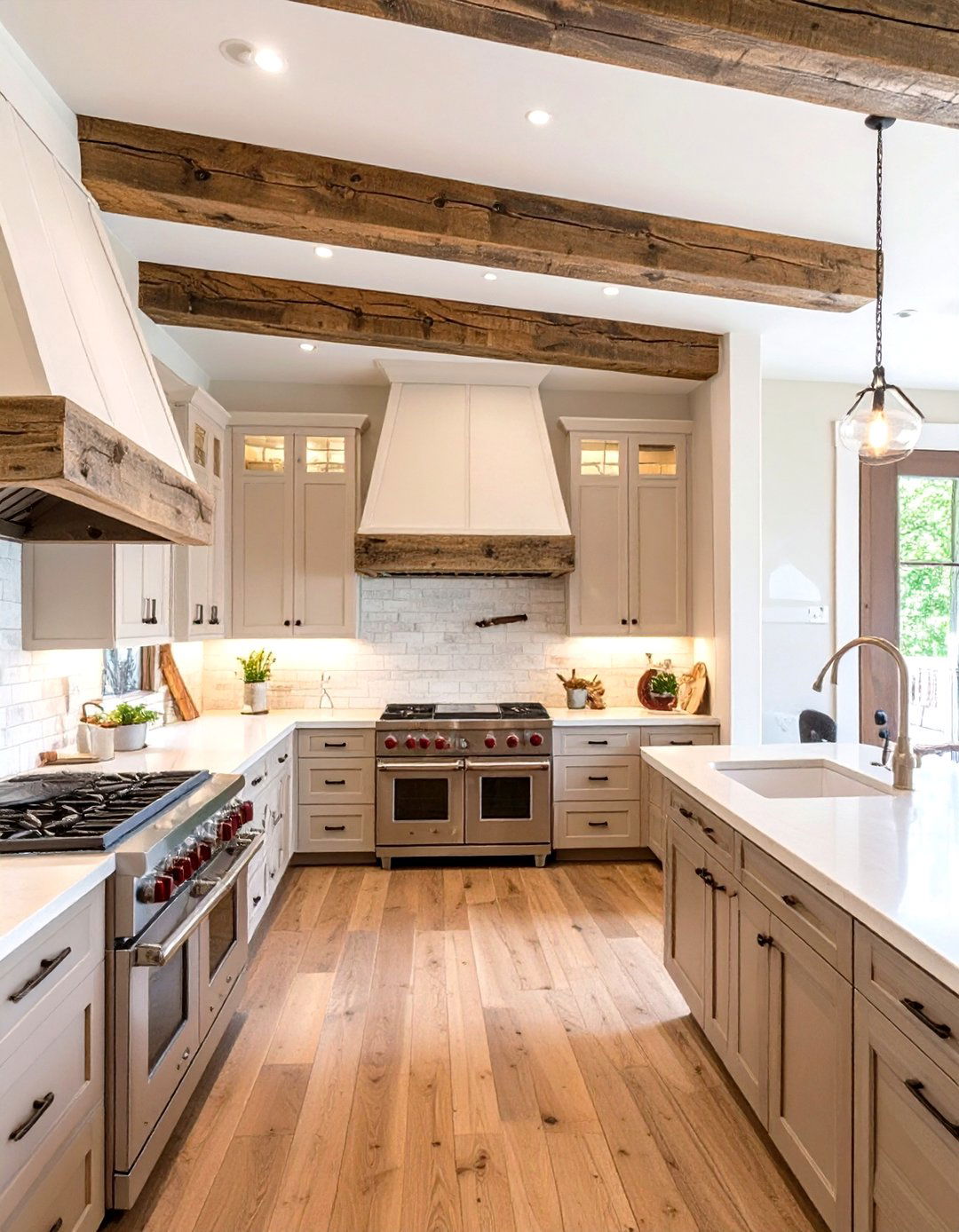 Faux Beam Soffit Disguise - 30 creative ideas for kitchen soffits