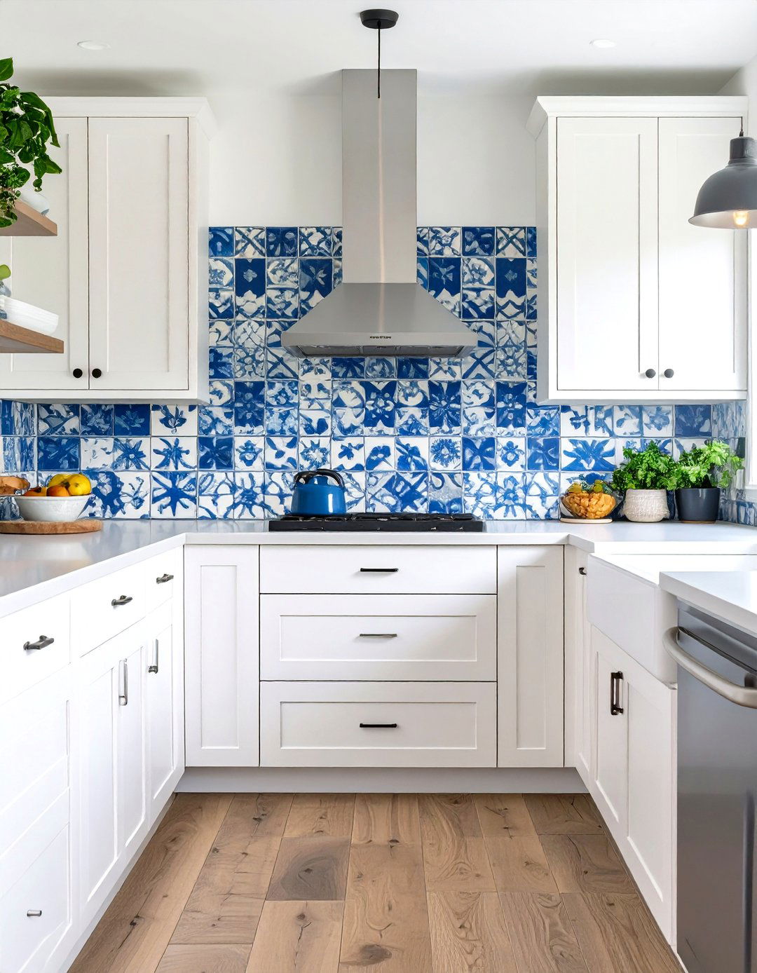Faux Cement Tile Backsplash - 30 diy backsplash ideas