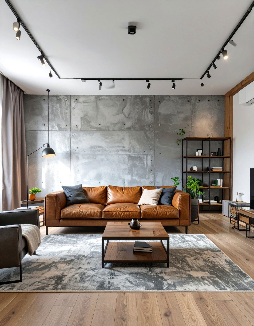 Faux Concrete Finish Living Room Wallpaper - 30 classy wallpaper designs for living room