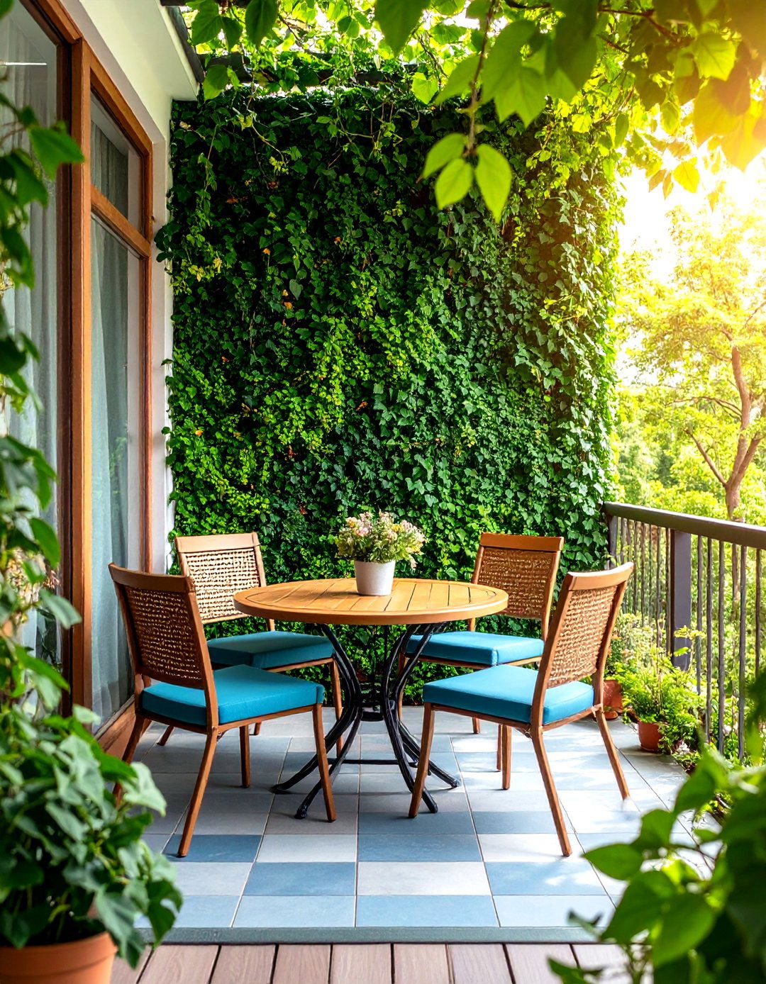 Faux Ivy Leaf Panel Patio Privacy Screen - 30 patio privacy wall ideas