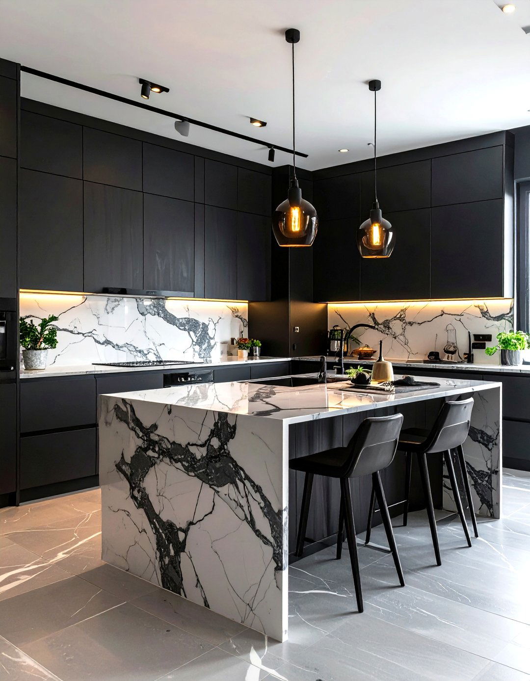 Faux Marble Kitchen Wallpaper - 30 kitchen wallpaper ideas