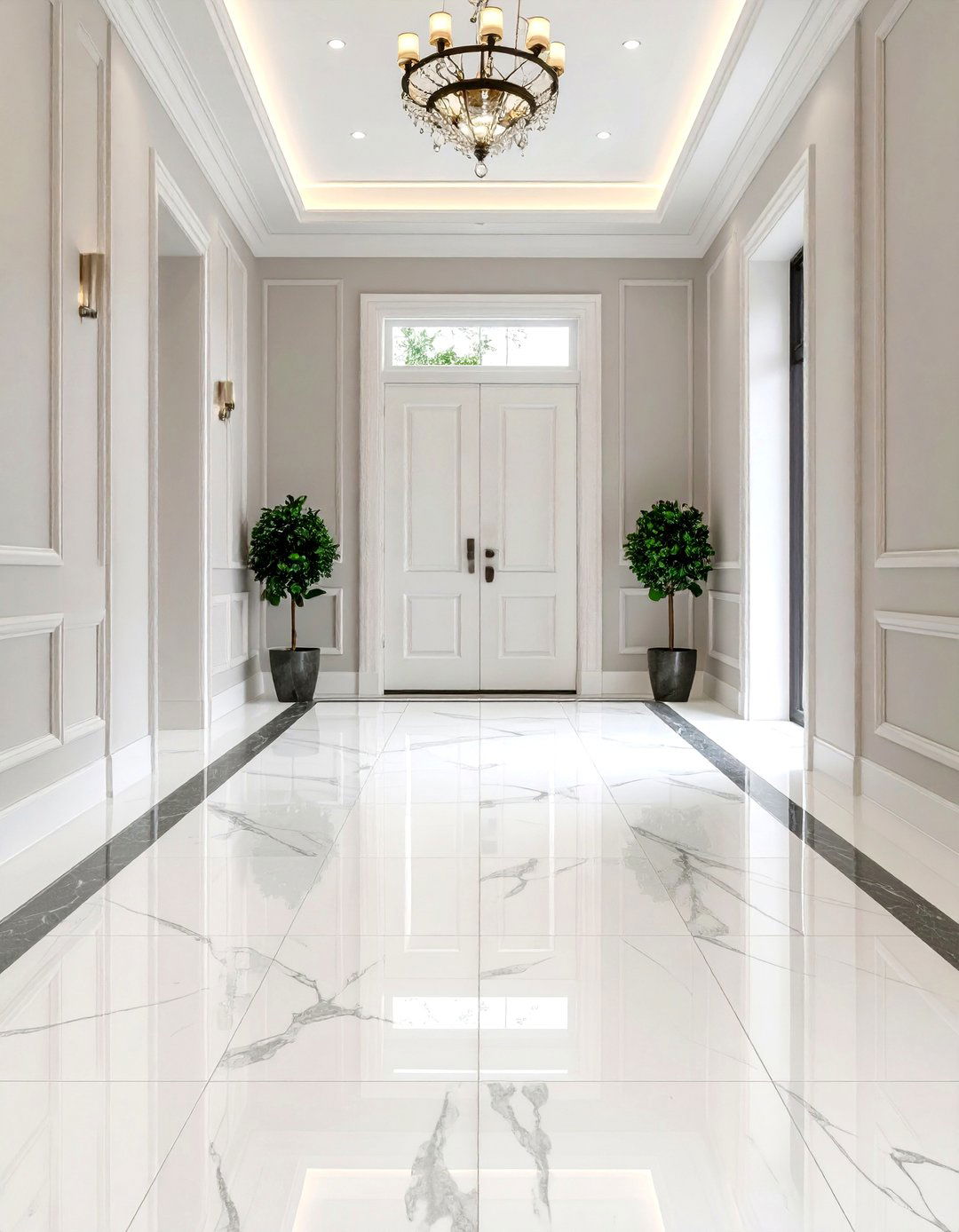 Faux Marble Vinyl Tile Entryway Flooring - 30 entryway flooring ideas