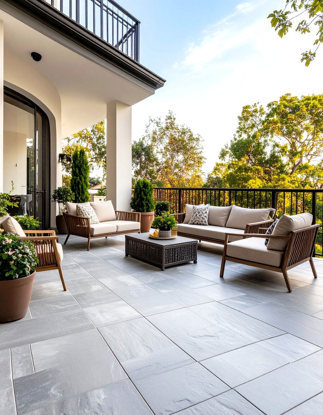 Faux Stone Interlocking Deck Tile - 30 patio tile ideas