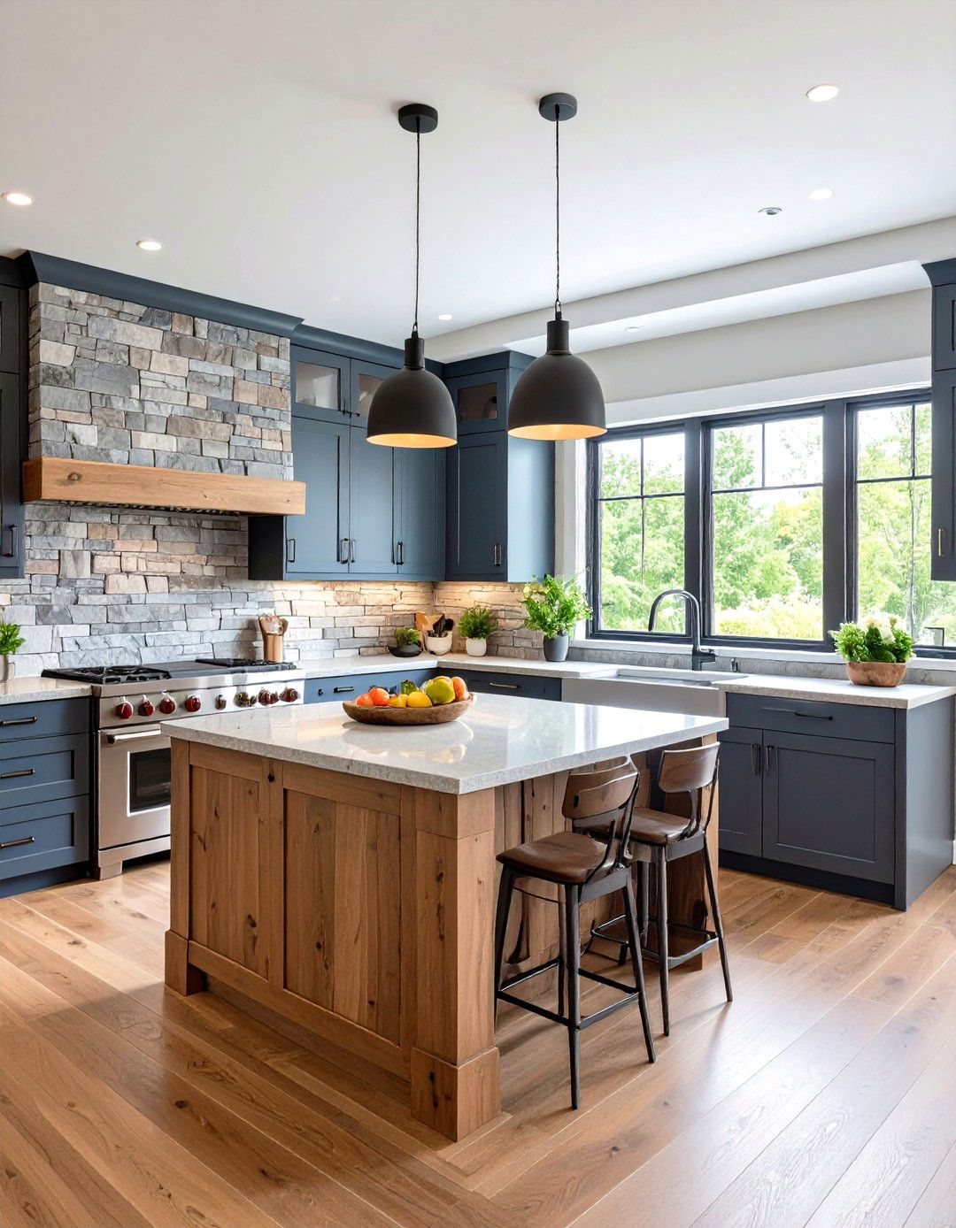Faux Stone Panel Backsplash - 30 rustic backsplash ideas
