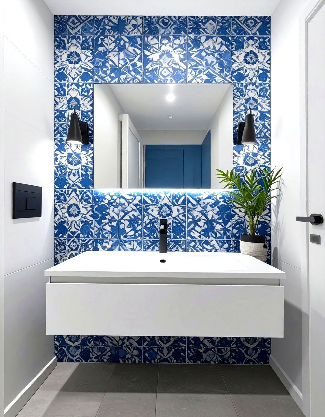Faux Tile Wallpaper - 30 small bathroom bathroom wallpaper ideas