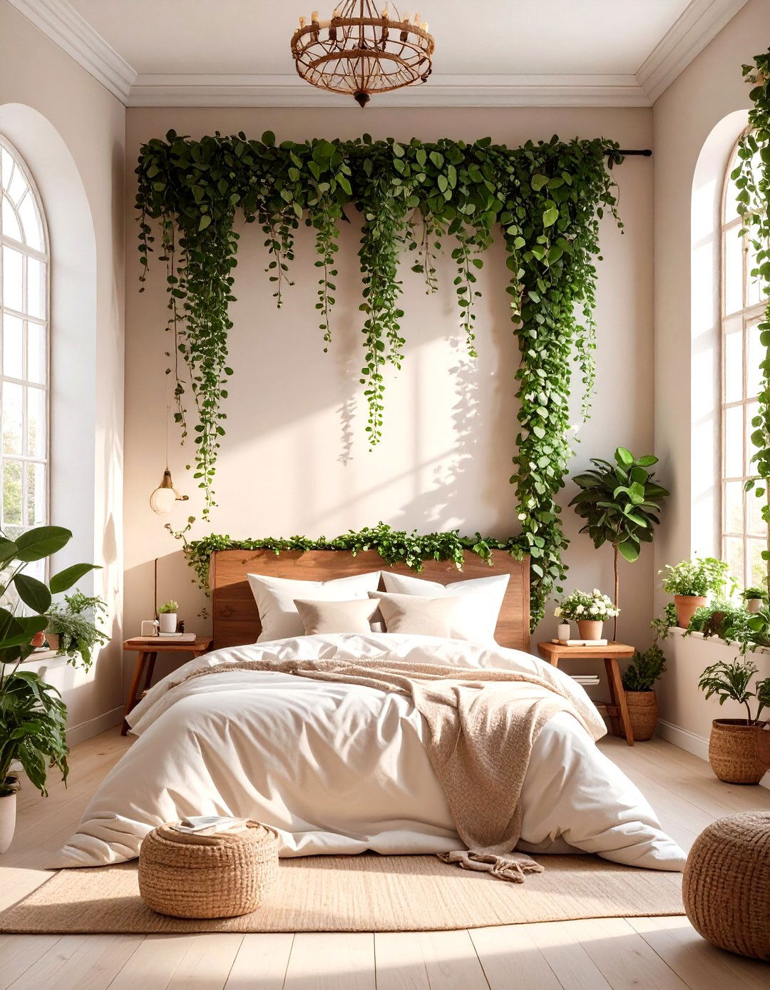 Faux Vine Wall Decor - 30 teenage girl bedroom ideas for small rooms