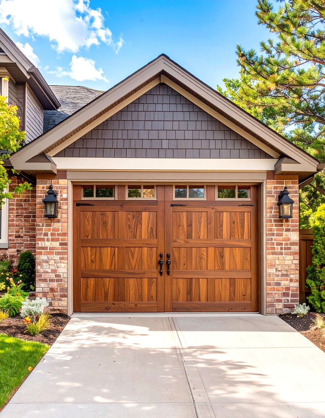 Faux Wood Painted Finish - 30 garage door color ideas