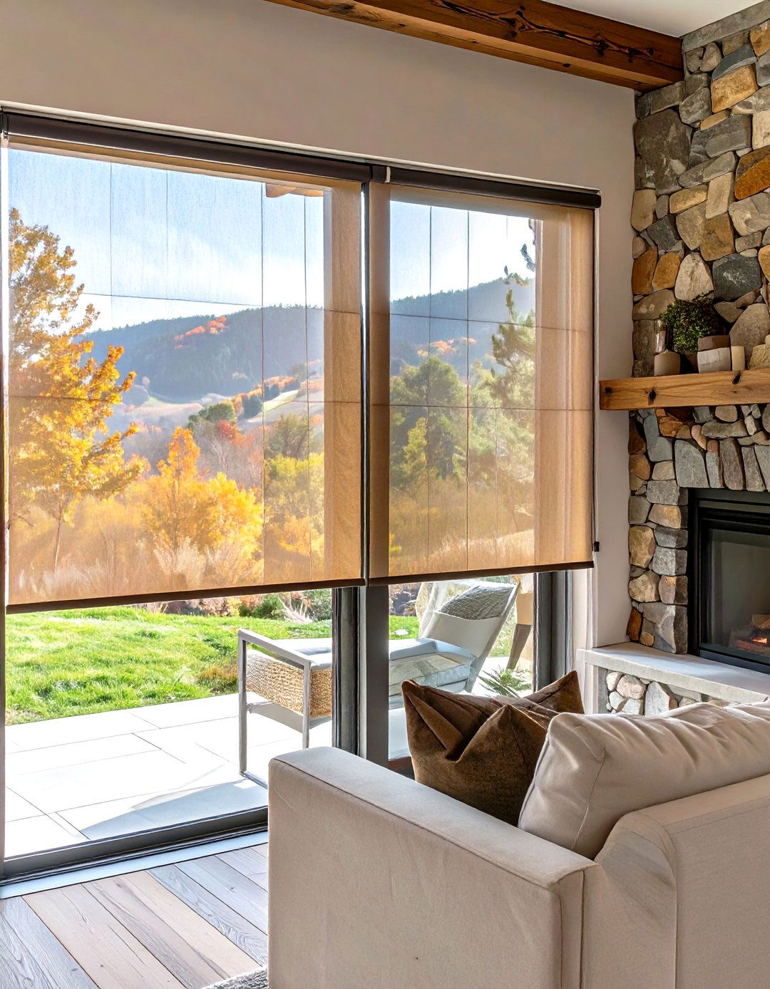Faux Wood Vertical Blinds for Sliding Patio Doors - 30 sliding patio door blinds ideas