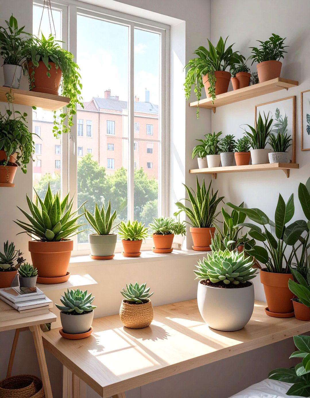 Faux or Real Indoor Plants - 30 single dorm room ideas