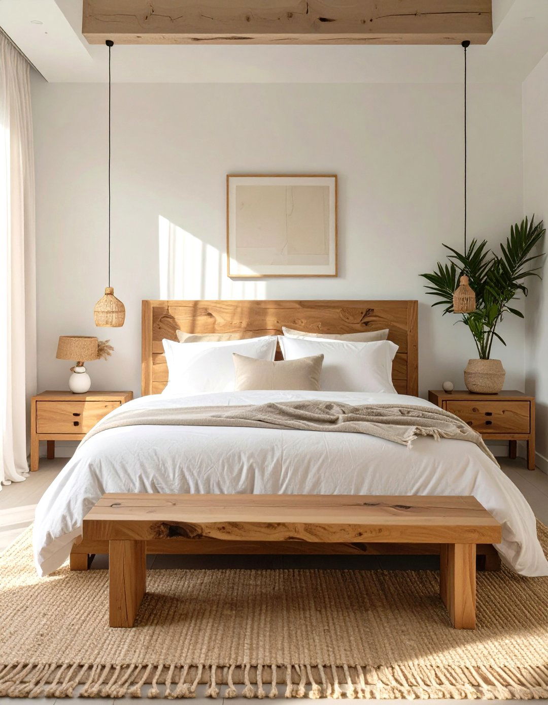 Feature Natural Wood Accents in the Master Bedroom - 30 simple master bedroom ideas