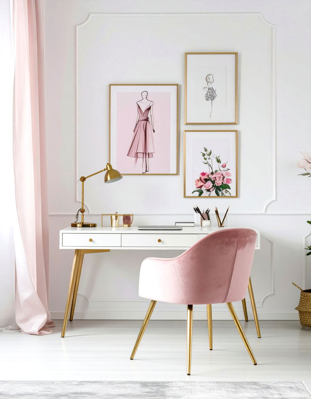 Feminine Chic Office Study Room - 30 office study room ideas