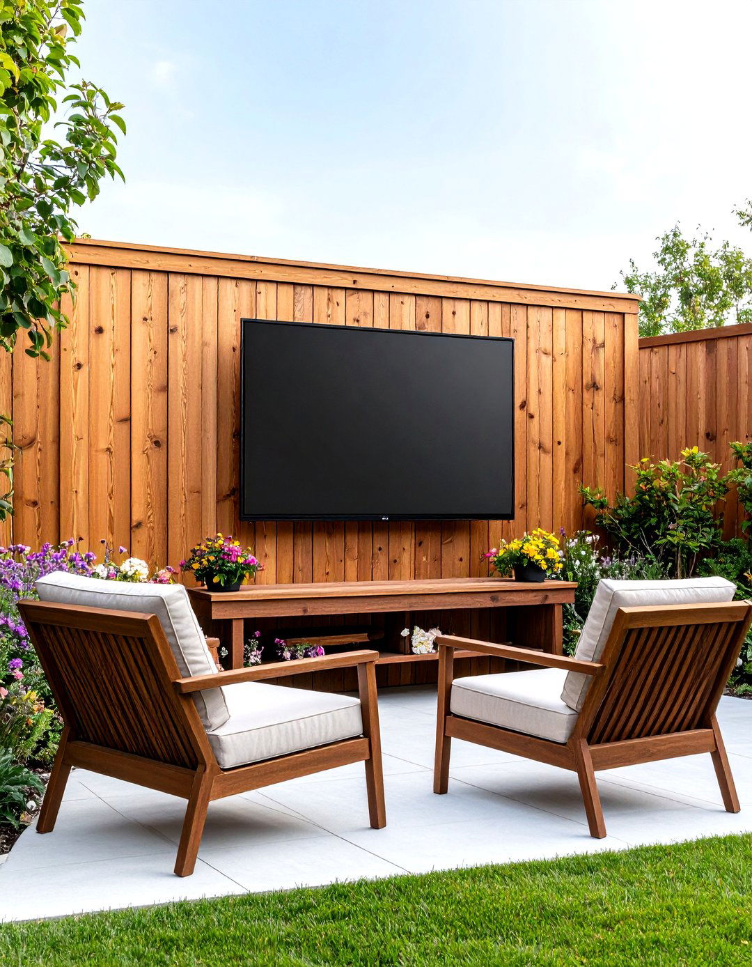 Fence Post Outdoor TV Mount - 30 outdoor tv mount ideas