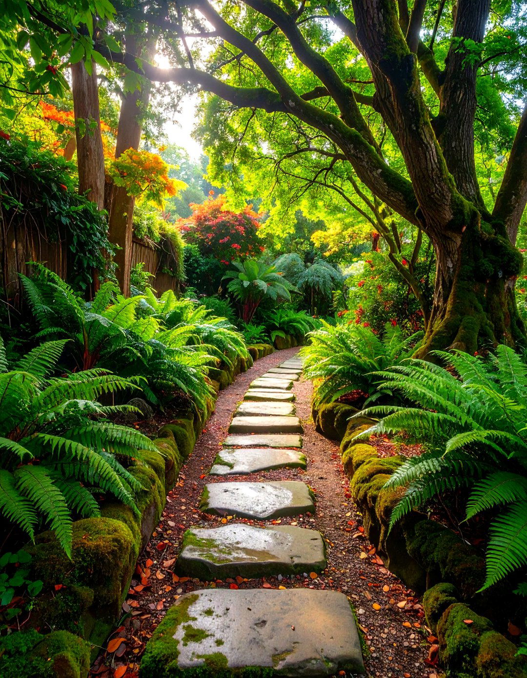 Fern Filled Woodland Perennial Shade Garden - 30 perennial shade garden ideas