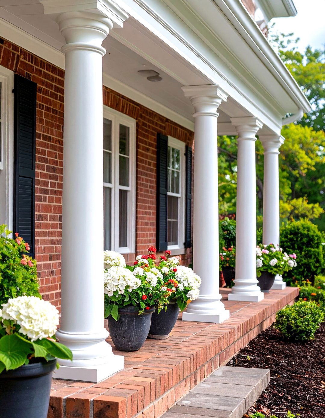 Fiberglass Column Porch Posts - 30 porch post ideas
