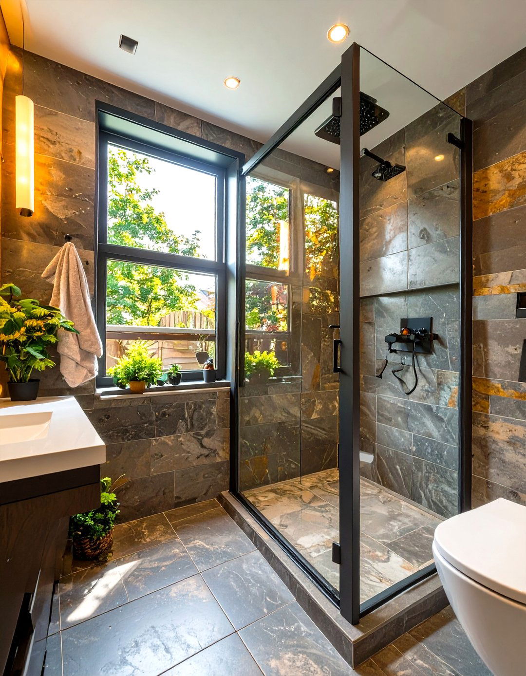 Fiberglass Frame Shower Window - 30 shower window ideas