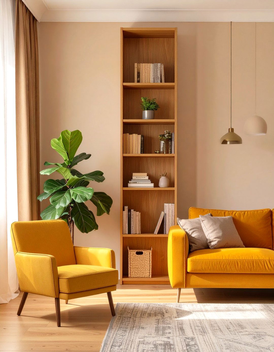 Fill Vertical Space with Tall Elements - 30 small warm and cozy living room ideas