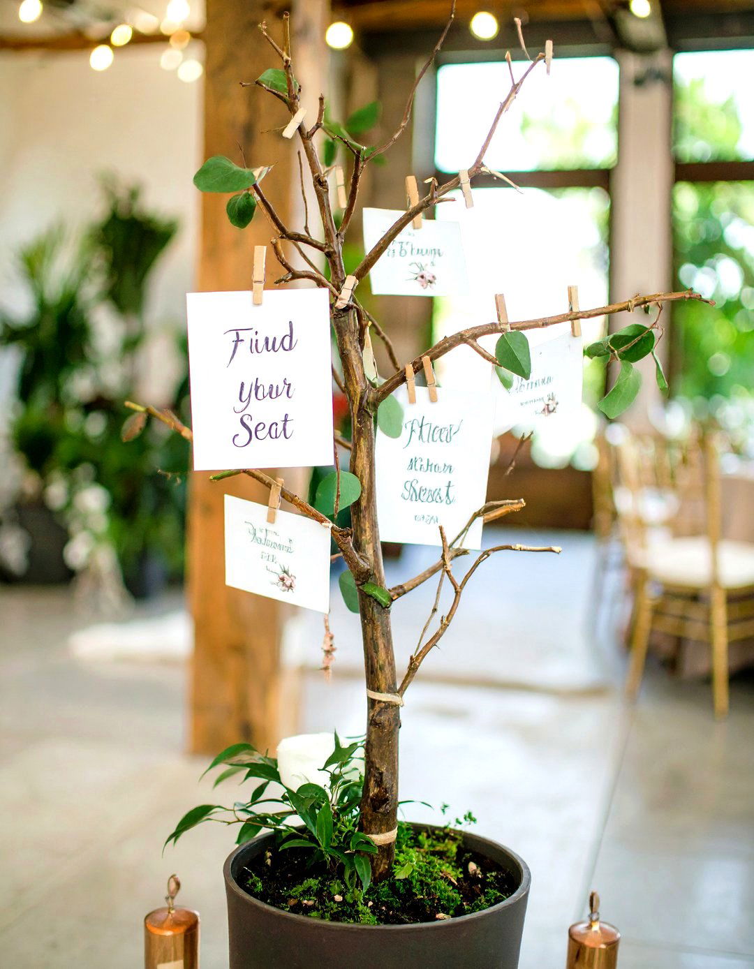 Find Your Seat Escort Card Display - 30 wedding shower decor ideas