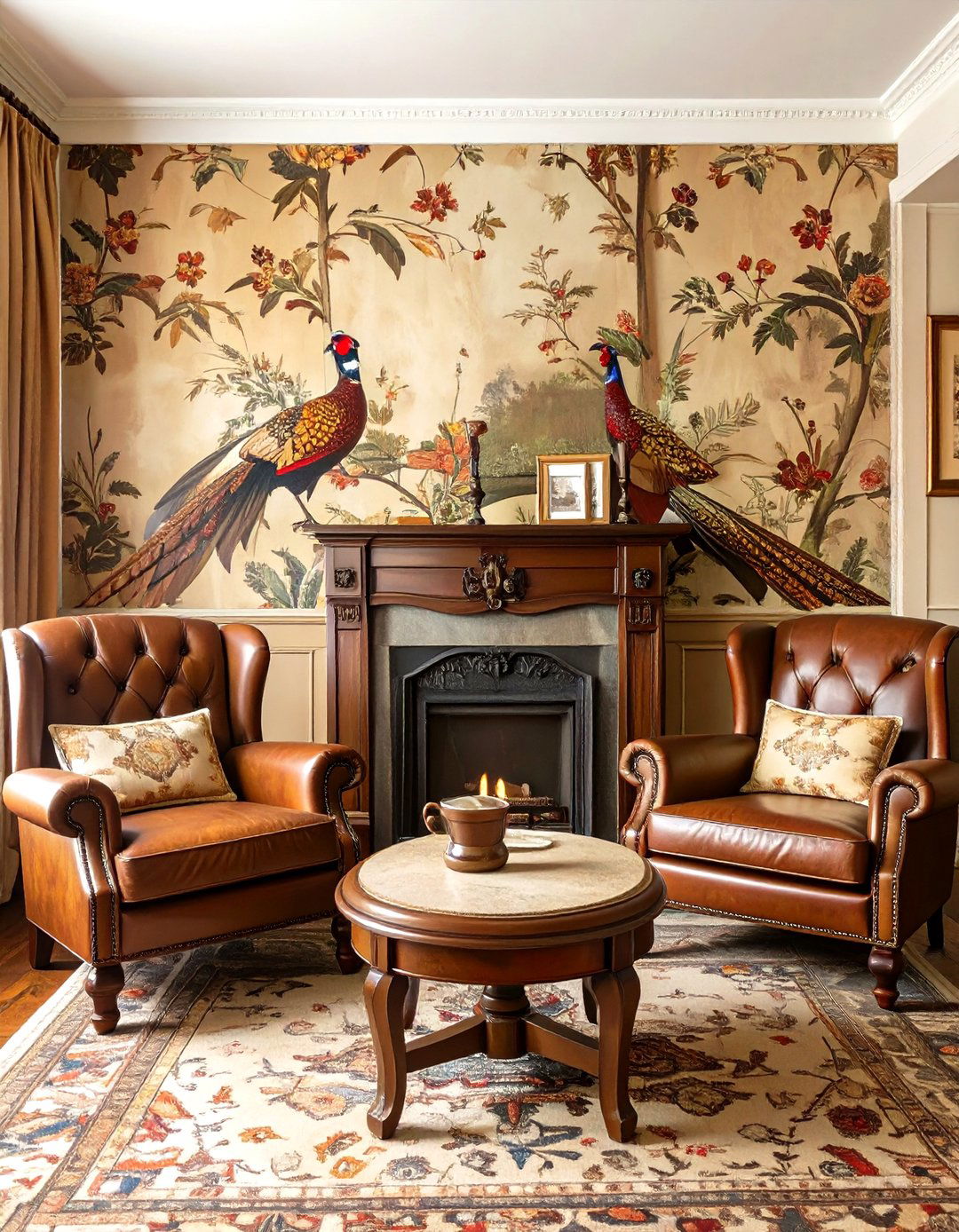 Fine Line Botanical Living Room Wallpaper - 30 classy wallpaper designs for living room