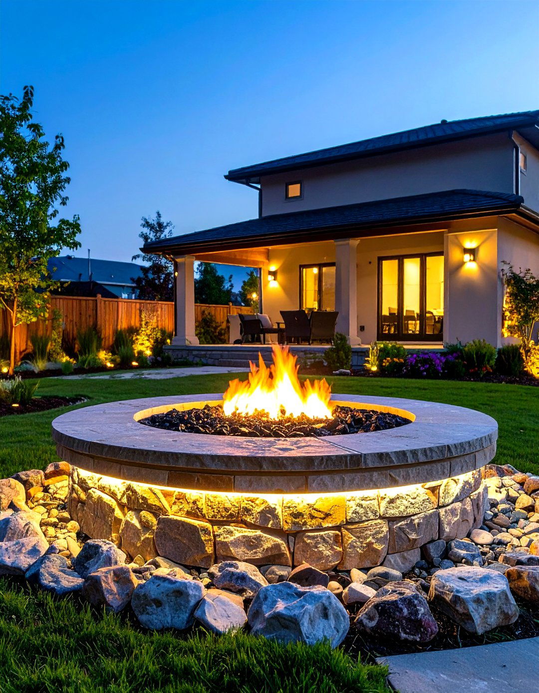 Fire Pit Accent Lighting - 30 patio lights ideas