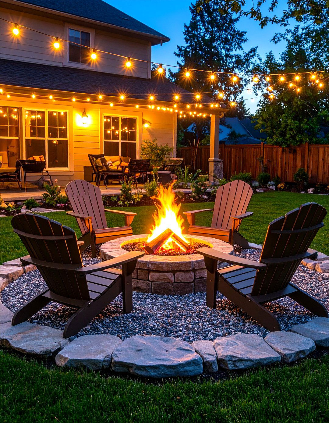 Fire Pit Conversation Patio - 30 inexpensive patio ideas