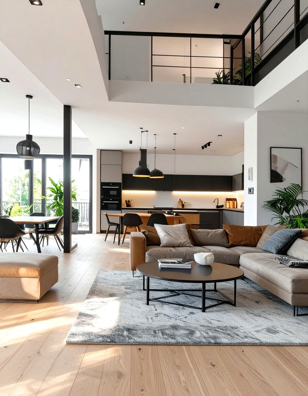 Firefly A high quality image with extra brightness of a cohesive home interior showing a - 30 bauhaus interior design ideas