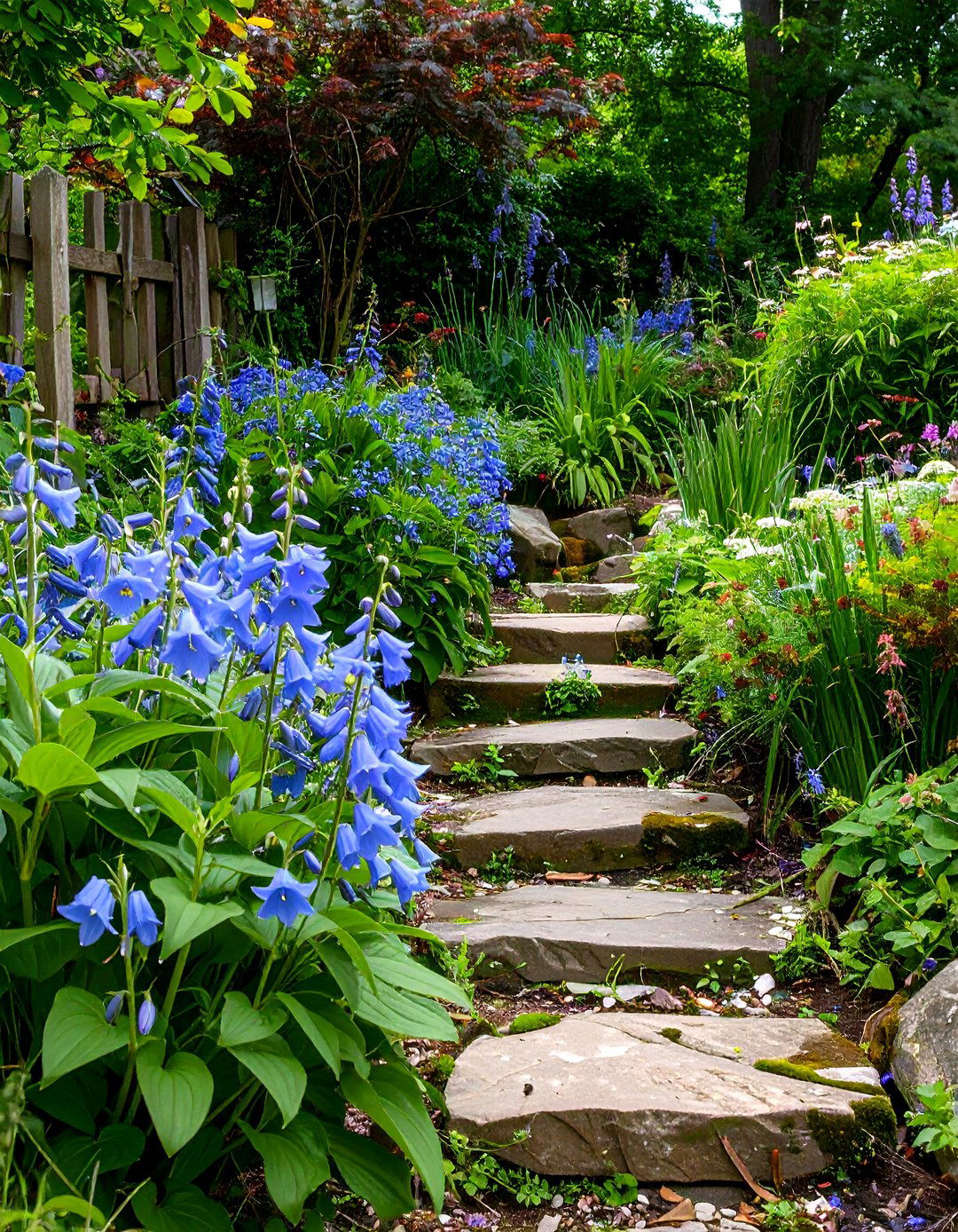 Firefly Create a high quality image with extra brightness of a Jacobs Ladder Polemonium - 30 perennial shade garden ideas