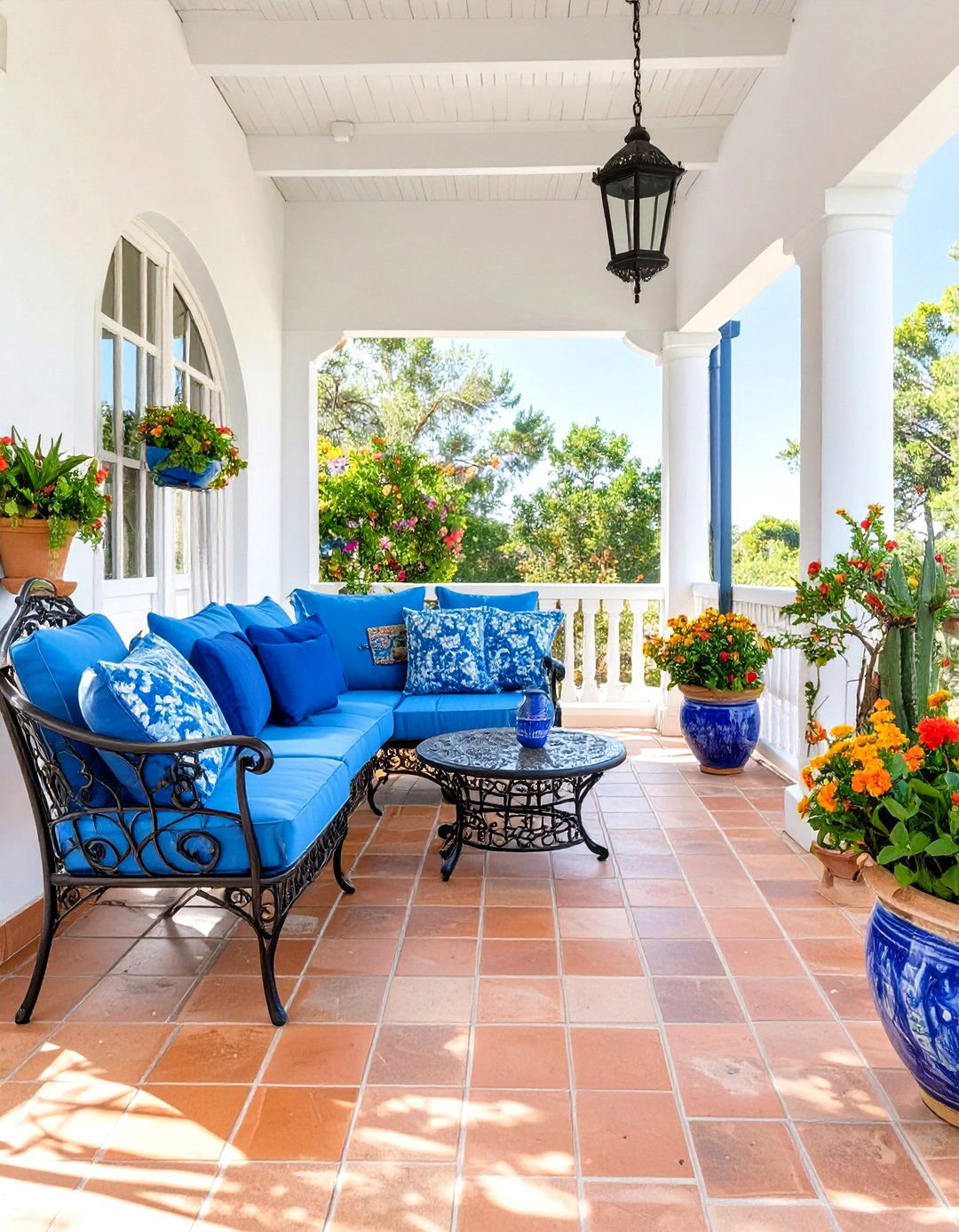 Firefly Create a high quality image with extra brightness of a Mediterranean inspired sun - 30 sun porch ideas