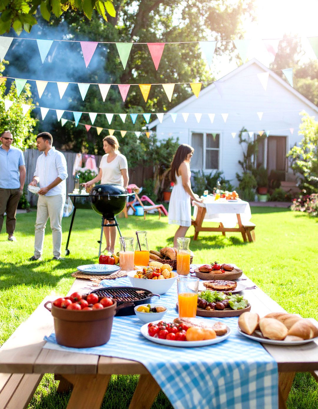Firefly Create a high quality image with extra brightness of a backyard Baby Q shower - 30 small baby shower ideas