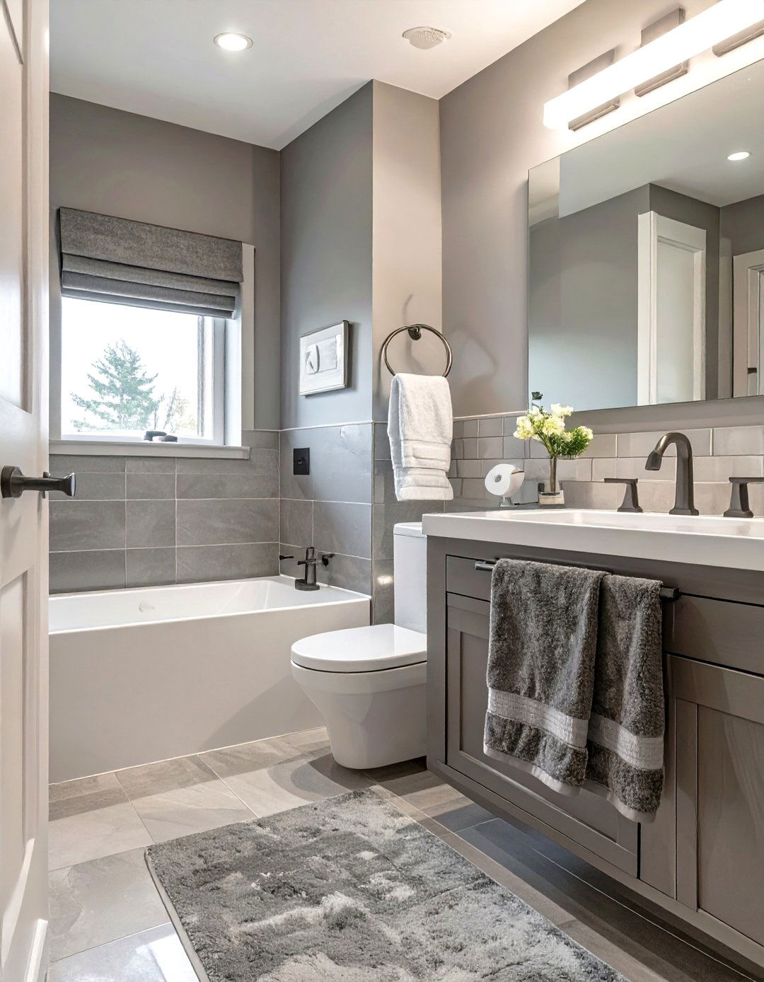 Firefly Create a high quality image with extra brightness of a bathroom designed in vario - 30 small master bathroom ideas