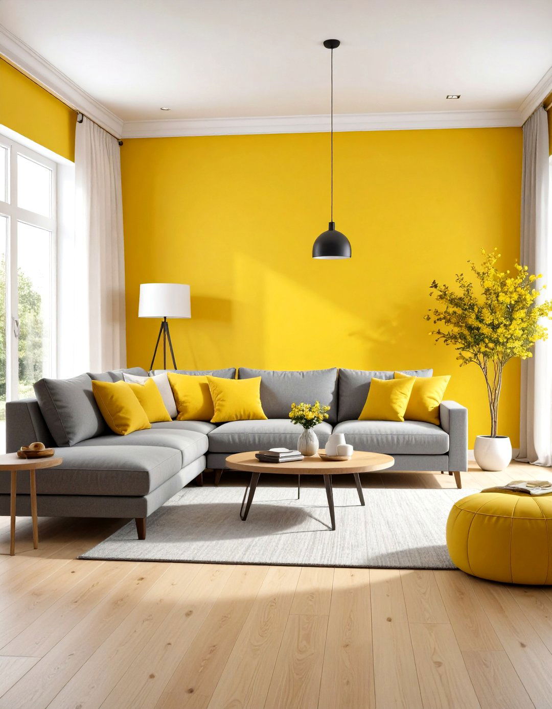Firefly Create a high quality image with extra brightness of a cheerful living room with - 30 paint ideas for living room