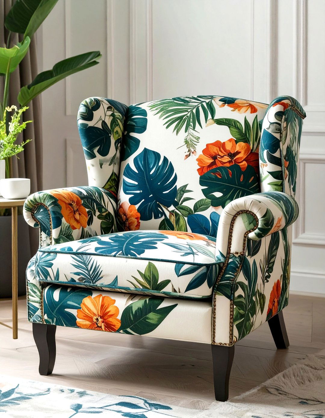Firefly Create a high quality image with extra brightness of a classic armchair upholster - 30 top trends in interior design