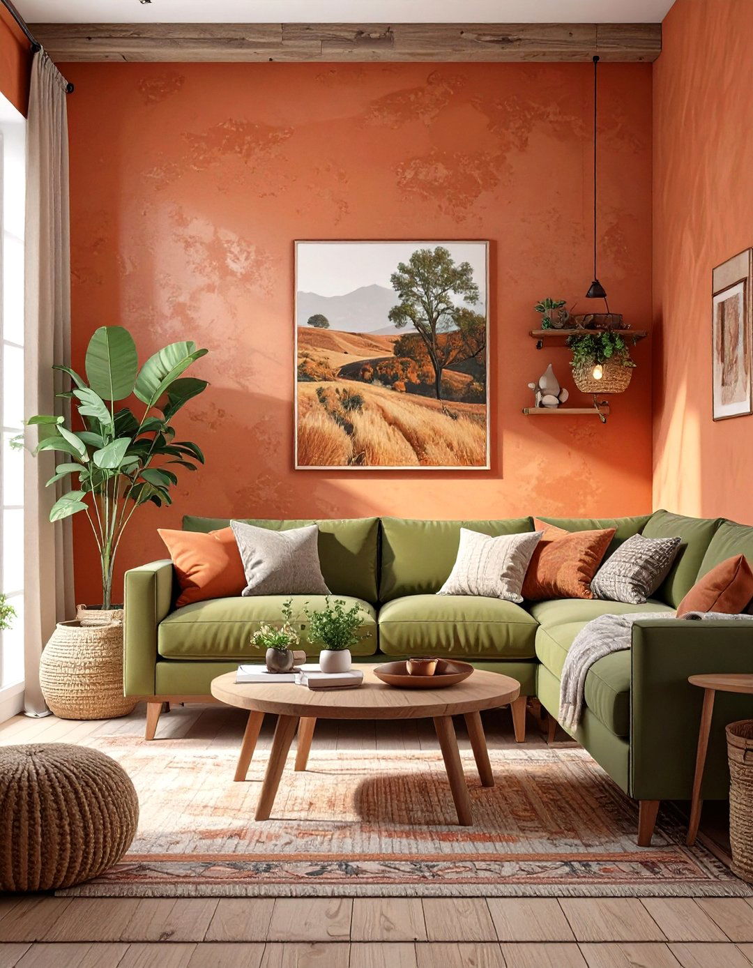 Firefly Create a high quality image with extra brightness of a cozy living room decorated - 30 top trends in interior design