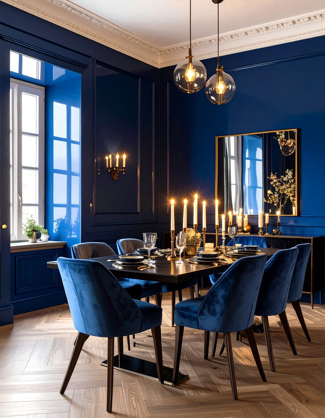 Firefly Create a high quality image with extra brightness of a dramatic dining room with - 30 top trends in interior design