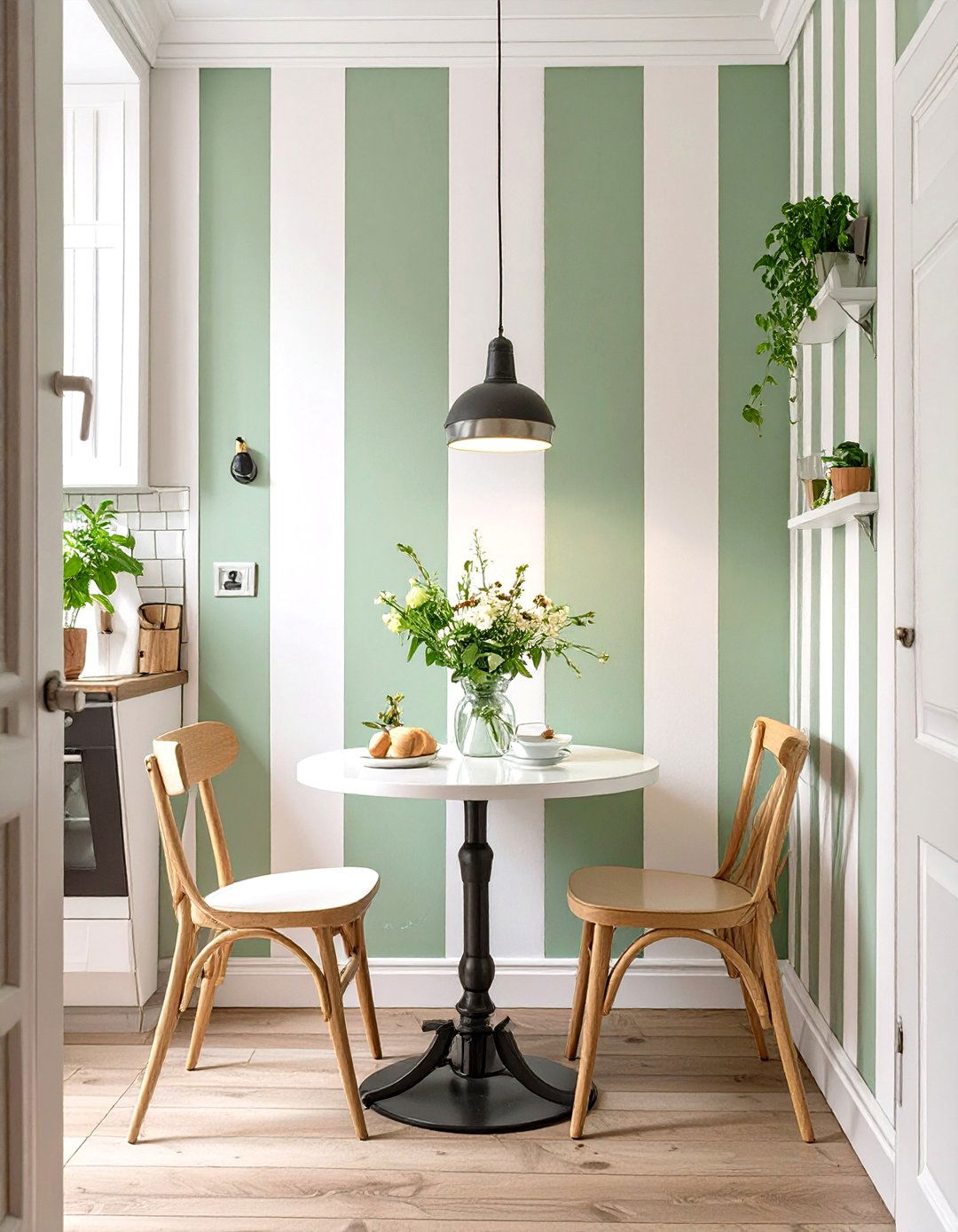 Firefly Create a high quality image with extra brightness of a feature wall with subtle - 30 small kitchen decor ideas