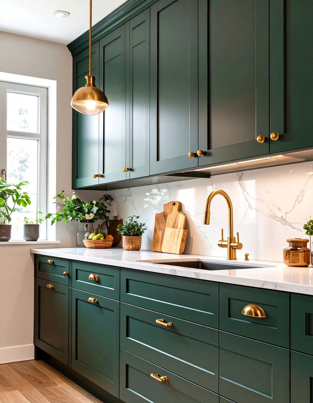 Firefly Create a high quality image with extra brightness of a kitchen featuring consiste - 30 small kitchen decor ideas